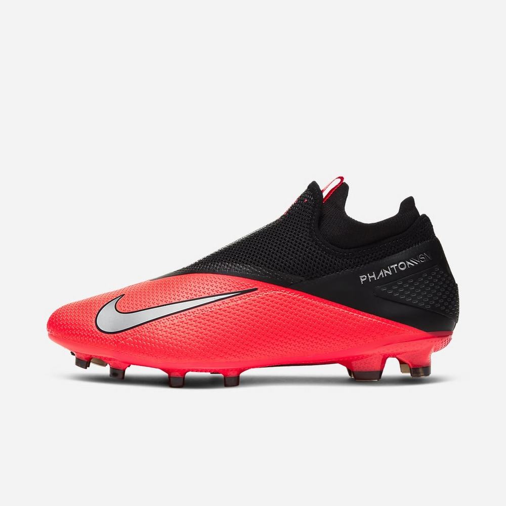 Crampon De Foot Nike Phantom Vision 2 Pro Dynamic Fit FG Rouge 3208-479 Laser Crimson/Black/Metallic Silver Homme | BPD-29375370